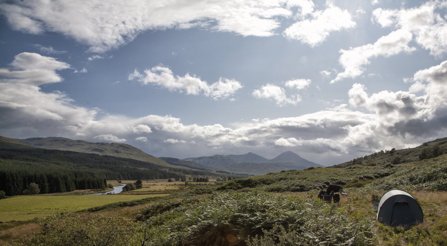 Zelten highlands Schottland